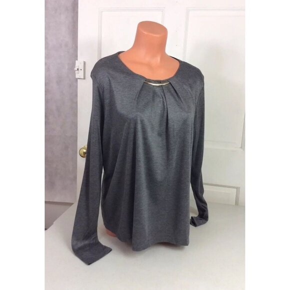 H&M Tops - H&M Silver Blouse Top Womens Large